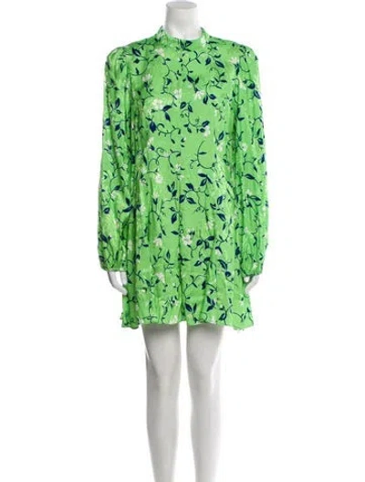 Pre-owned Kitri Floral Print Mini Dress W/ Tags In Green
