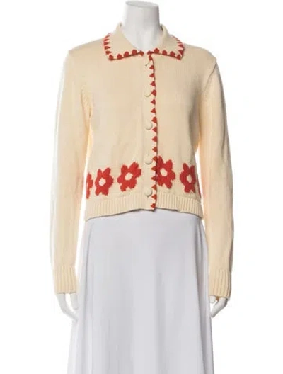 Pre-owned Kitri Floral Print Sweater In Yellow