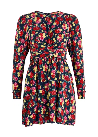 Kitri Jeanetta Floral-print Mini Dress In Red