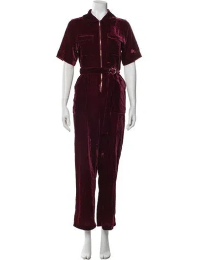 Pre-owned Kitri Jumpsuit In Burgundy
