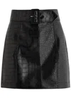 Kitri Marla Faux Leather Mini Skirt In Black