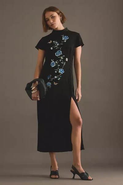 Kitri Paloma Midi Dress In Black