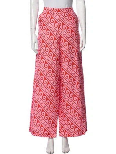 Pre-owned Kitri Patterned Wide Leg Pants W/ Tags In Pink