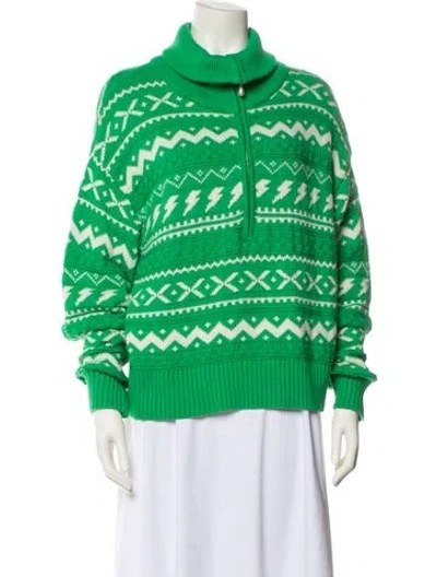 Pre-owned Kitri Printed Evening Jacket In Green