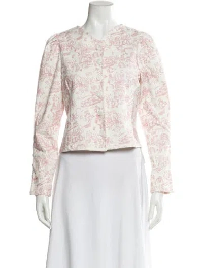 Pre-owned Kitri Printed Jacket In Pink