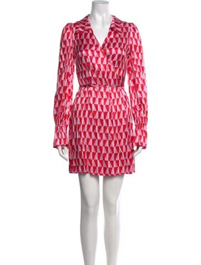 Pre-owned Kitri Printed Mini Dress In Pink