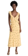 Kitri Rosemary Midi Dress Buttercup Rosebud In Buttercup Rosebud