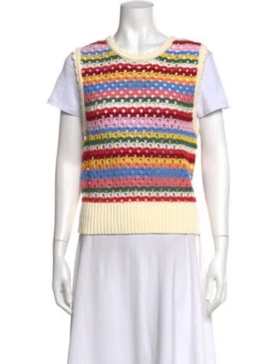 Pre-owned Kitri Striped Crew Neck Sweater In Neutrals
