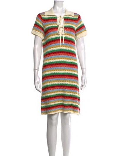 Pre-owned Kitri Striped Mini Dress In Multicolor