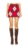 Kitri Susan Mini Skirt In Burgundy