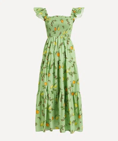Kitri Women's Aisha Green Citrus Maxi-dress