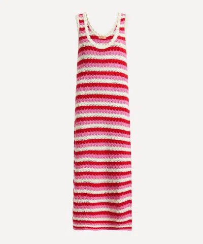 Kitri Women's Bunty Pink Stripe Knitted Dress