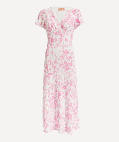 high neck midi dress white Elegant Lace Midi Dress - White