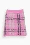 KITRI WOMEN'S SUSAN BOUCLE MINI SKIRT IN PINK CHECK