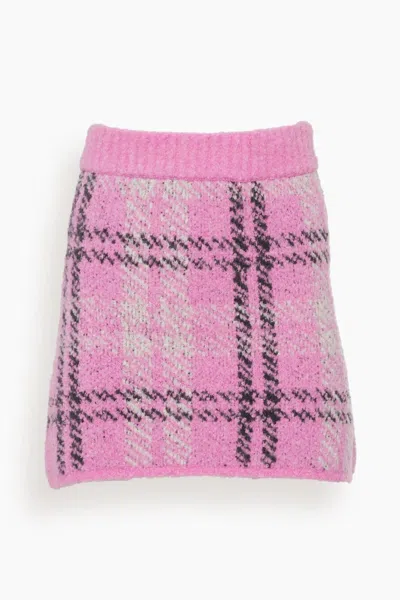 Kitri Women's Susan Boucle Mini Skirt In Pink Check In Multi