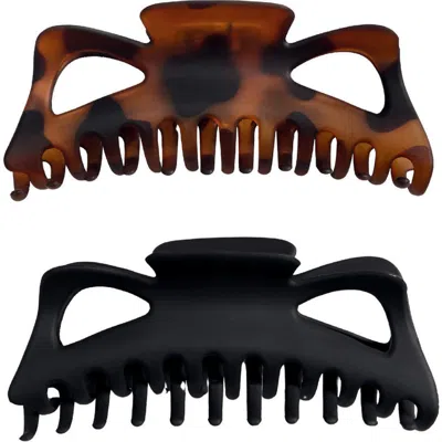 Kitsch 2-pack Jumbo Claw Clips In Black And Tort