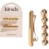 Kitsch 2-pack Barrettes In Gold