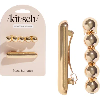 Kitsch 2-pack Barrettes In Gold