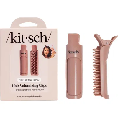 Kitsch 2-piece Volumizing Hair Clips In Brown