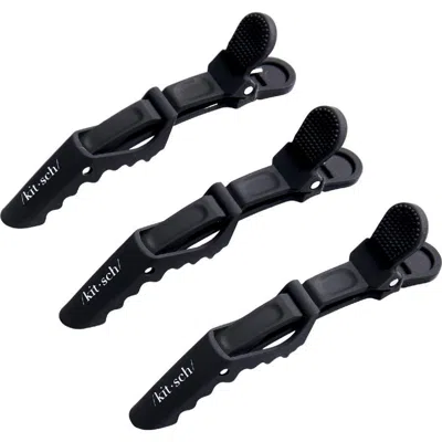 Kitsch 3-pack No Slip Crocodile Clips In Black