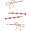 Kitsch 4-pack Rhinestone & Bow Bobby Pins In Multi