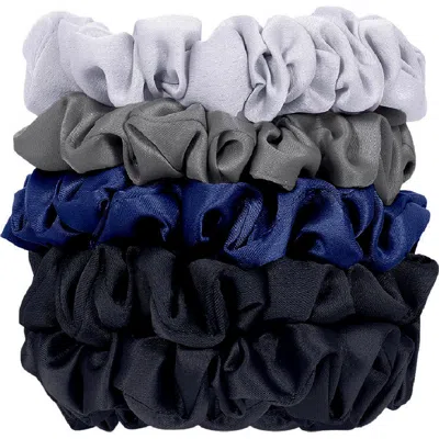 Kitsch 5-pack Assorted Petite Satin Scrunchies In Midnight