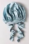 Kitsch Adjustable Oversized Satin Bonnet In Blue