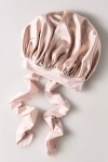 Kitsch Adjustable Oversized Satin Bonnet In Pink