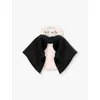 Kitsch Black Bow-shaped Recycled-fabric Hair Clip In Black