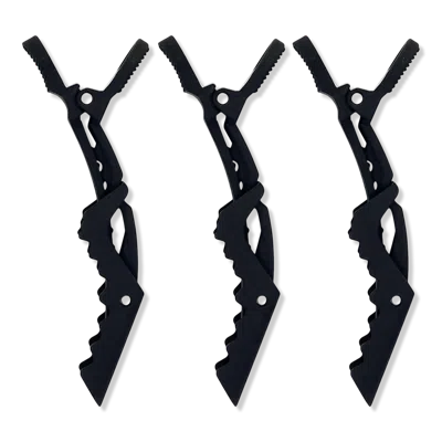 Kitsch Black No Slip Crocodile Clips - Black