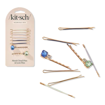 Kitsch Cloud & Gem Bobby Pins 8 Piece Set - Garden Bouquet
