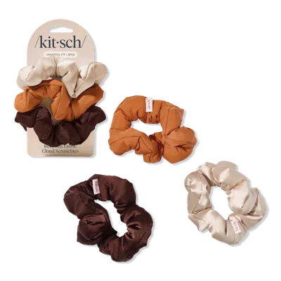 Kitsch Cloud Scrunchies 3 Piece Set - Sedona In Brown