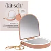 Kitsch Compact Mirror Keychain In Brown