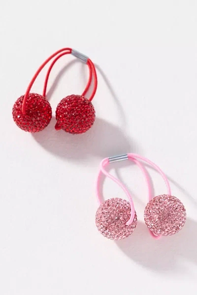 KITSCH EMBELLISHED BUBBLE HAIR TIES, SET OF 2
