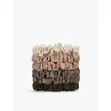 Kitsch Eucalyptus Ultra Petite Satin Hair Scrunchies Pack Of Six In Eucalyptus