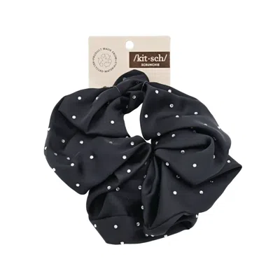Kitsch Fabric Brunch Scrunchie Rhinestone In Blue