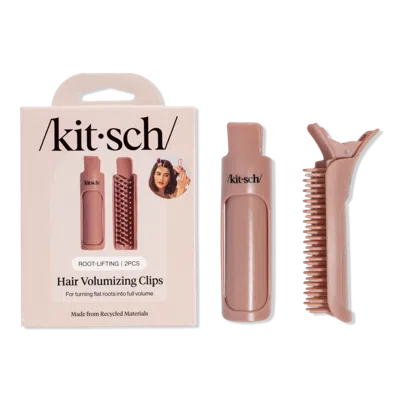 Kitsch Hair Volumizing Clip 2 Piece Set - Terracotta In Brown