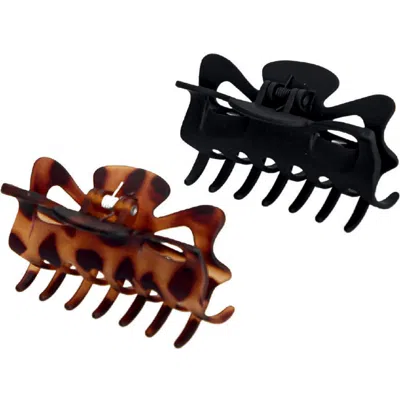 Kitsch Large 2-pack Assorted Claw Clips In Black And Tort