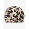 Kitsch Leopard Luxe Recycled-polyester Shower Cap In Leopard