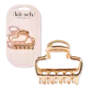 Kitsch Metal Medium Open Shape Puffy Claw Clip - Gold In Gold