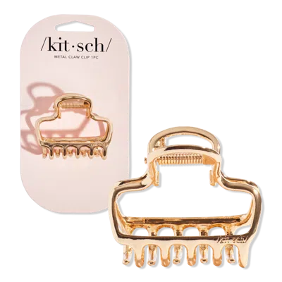 Kitsch Metal Medium Open Shape Puffy Claw Clip - Gold