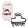 Kitsch Metal Medium Open Shape Puffy Claw Clip - Hermatite