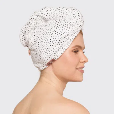 Kitsch Microfiber Hair Towel Micro Dot In White
