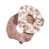 Kitsch Microfiber Quick-dry Towel Scrunchies 2pcs Terracotta Checker