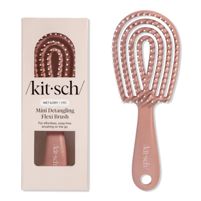 Kitsch Mini Detangling Flexi Brush - Terracotta In Brown