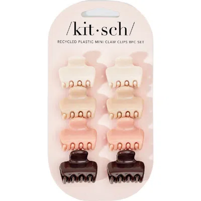 Kitsch Mini Puffy 8-piece Assorted Claw Clips Set In Rosewood