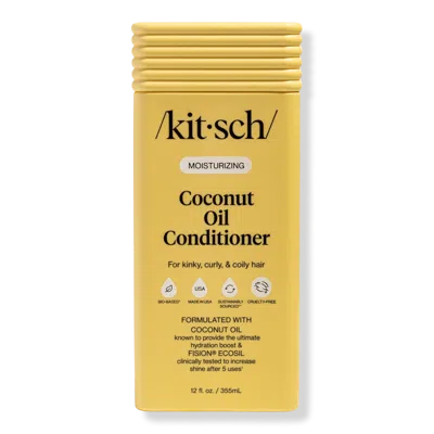 Kitsch Moisturizing Coconut Oil Conditioner - Salted Amber & Driftwood In Yellow