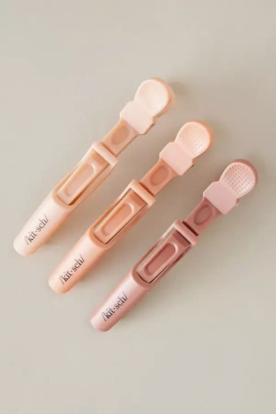 Kitsch No Slip Crocodile Clips, Set Of 3 In Pink