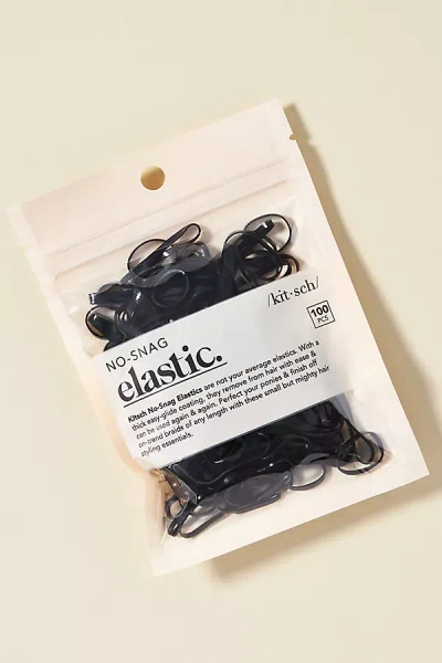 Kitsch No-snag Elastic Hair Ties, Set Of 100 In Black