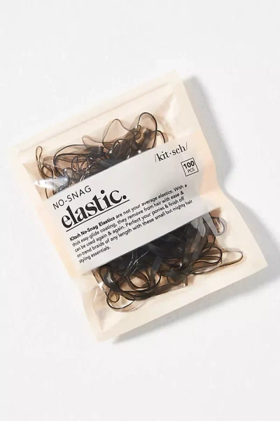 Kitsch No-snag Elastic Hair Ties, Set Of 100 In Brown